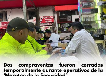 Operativos de seguridad en compraventas dejan cierre temporal de establecimientos en Colombia