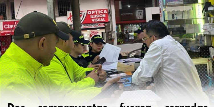 Operativos de seguridad en compraventas dejan cierre temporal de establecimientos en Colombia