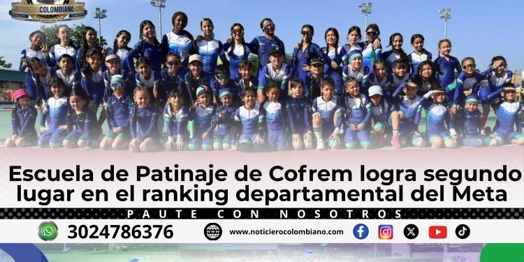 Escuela de patinaje Cofrem destaca en el ranking departamental del Meta 2026