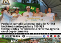 Gustavo Petro lidera en Villavicencio la entrega de tierras a familias campesinas beneficiarias de la Reforma Agraria en Meta.