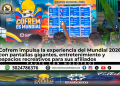 Familias observan los partidos del Mundial 2026 en pantalla gigante instalada por Cofrem en Villavicencio.