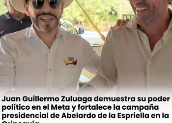 Juan Guillermo Zuluaga durante recorrido político fortaleciendo la campaña presidencial de Abelardo de la Espriella en el Meta y la Orinoquía.