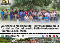 Funcionarios de la Agencia Nacional de Tierras realizan caracterización y levantamiento técnico en el predio Bello Horizonte de Puerto López Meta.