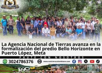 Funcionarios de la Agencia Nacional de Tierras realizan caracterización y levantamiento técnico en el predio Bello Horizonte de Puerto López Meta.