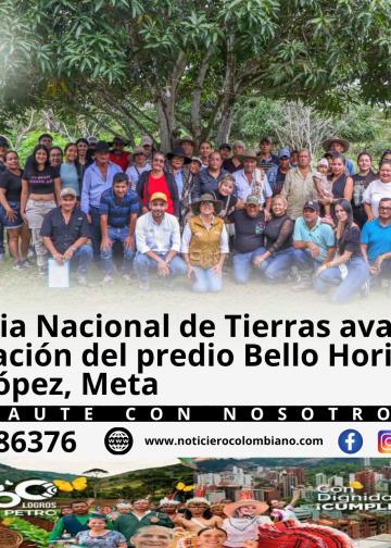 Funcionarios de la Agencia Nacional de Tierras realizan caracterización y levantamiento técnico en el predio Bello Horizonte de Puerto López Meta.