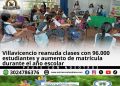 Estudiantes de colegios de Villavicencio regresan a clases después del receso académico de mitad de año