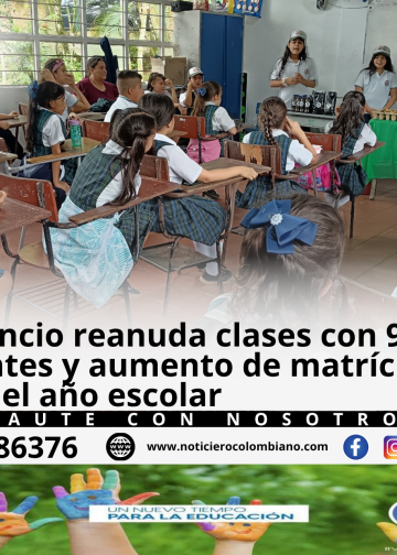 Estudiantes de colegios de Villavicencio regresan a clases después del receso académico de mitad de año