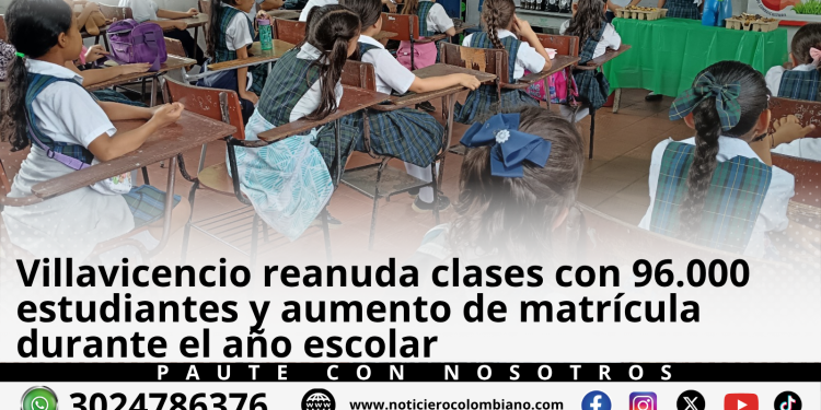 Estudiantes de colegios de Villavicencio regresan a clases después del receso académico de mitad de año