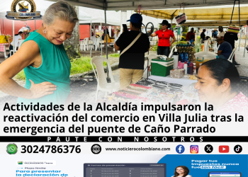 Reactivación económica del comercio en Villa Julia durante la construcción del nuevo puente sobre Caño Parrado en Villavicencio.