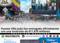 Puente Villa Julia entregado oficialmente en Villavicencio tras su reconstrucción en 2026.