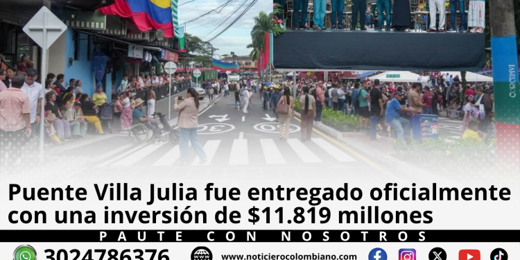 Puente Villa Julia entregado oficialmente en Villavicencio tras su reconstrucción en 2026.
