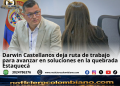 Darwin Castellanos durante seguimiento a la situación de la quebrada Estaquecá en el corredor Bogotá-Villavicencio