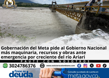 Creciente del río Ariari provoca inundaciones y afecta vías en el Meta