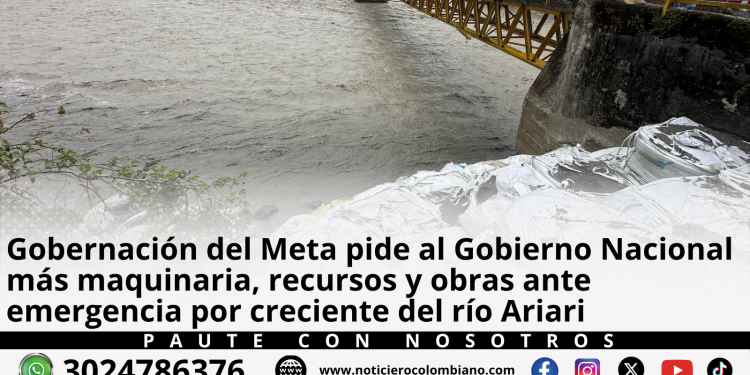 Creciente del río Ariari provoca inundaciones y afecta vías en el Meta