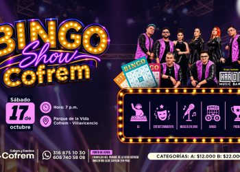 Bingo Show Cofrem con música y premios en el Parque de la Vida de Villavicencio