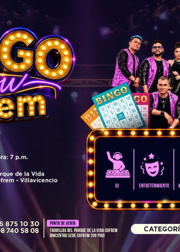 Bingo Show Cofrem con música y premios en el Parque de la Vida de Villavicencio