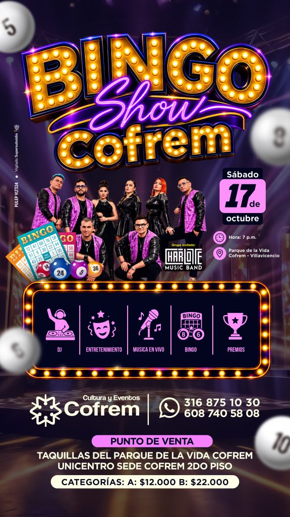 ¡Bingo Show Cofrem llega con música, premios y entretenimiento a Villavicencio!