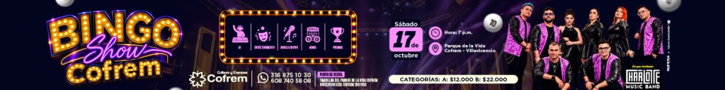 ¡Bingo Show Cofrem llega con música, premios y entretenimiento a Villavicencio!