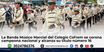 Banda Músico Marcial del Colegio Cofrem Villavicencio campeona nacional en Mariquita