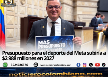 Presupuesto para el deporte del Meta en 2027, con inversión regionalizada de $2.988 millones en el documento de segundo debate.